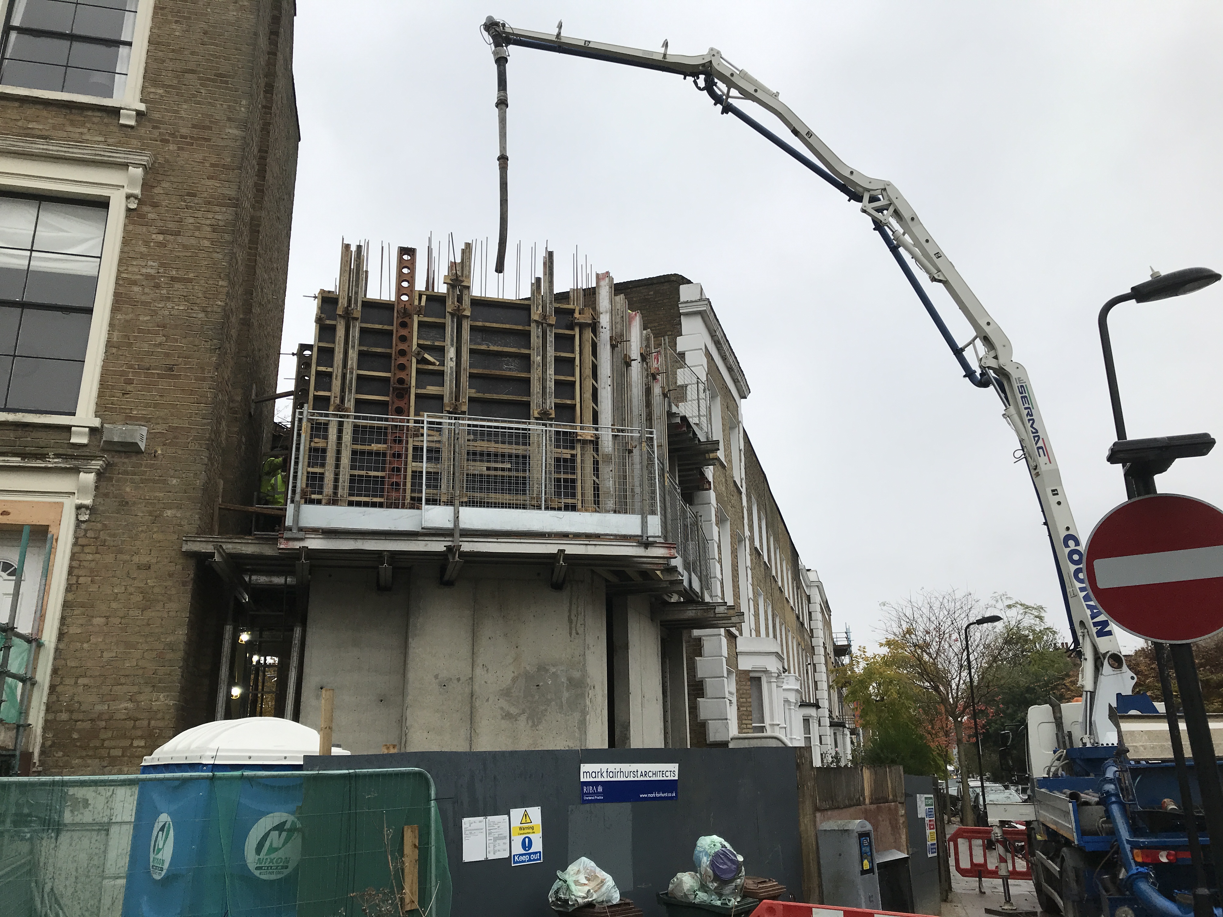 Concrete pump exterior