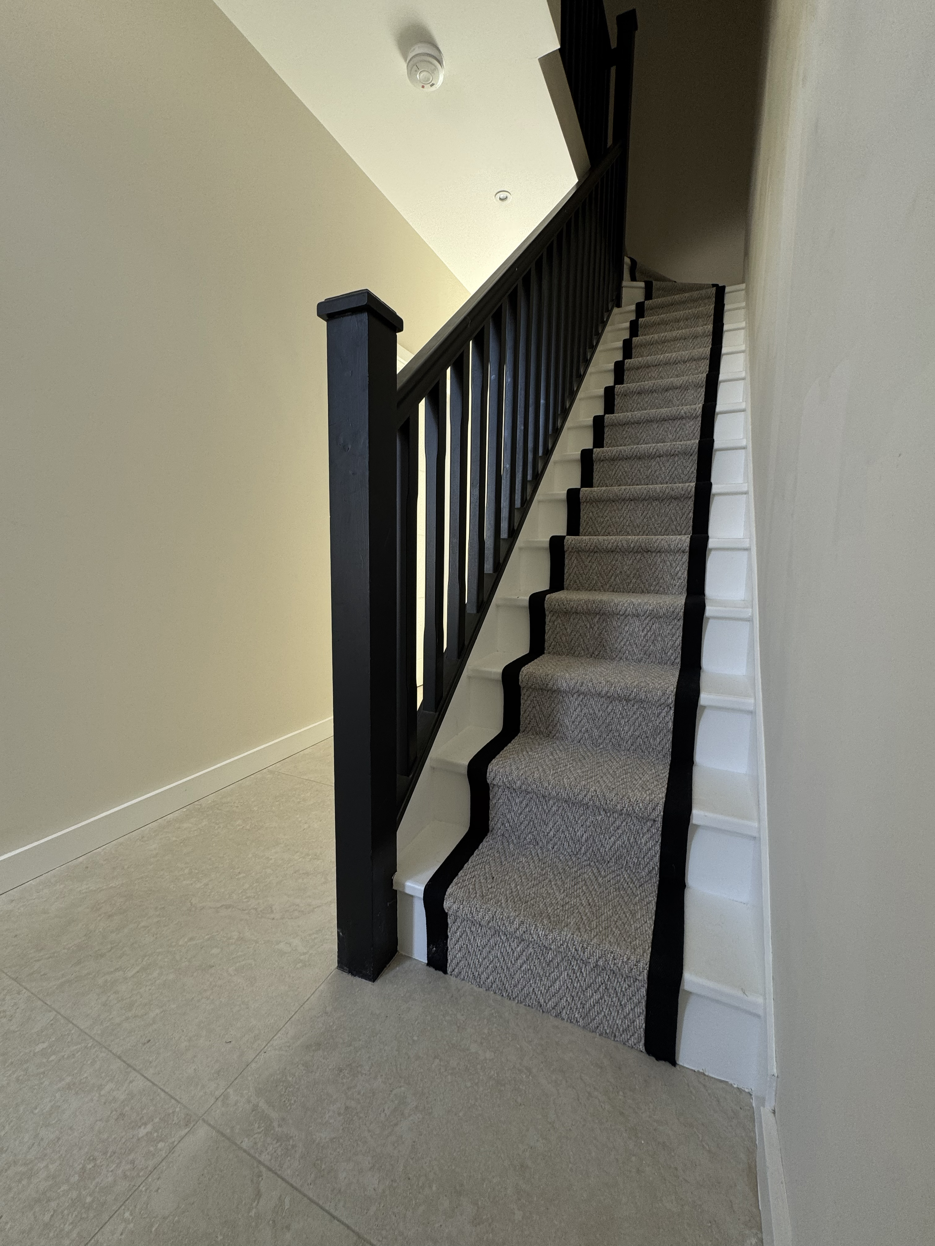 Staircase black balustrade
