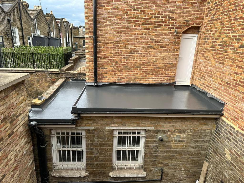 Rear flat roof new brickwork