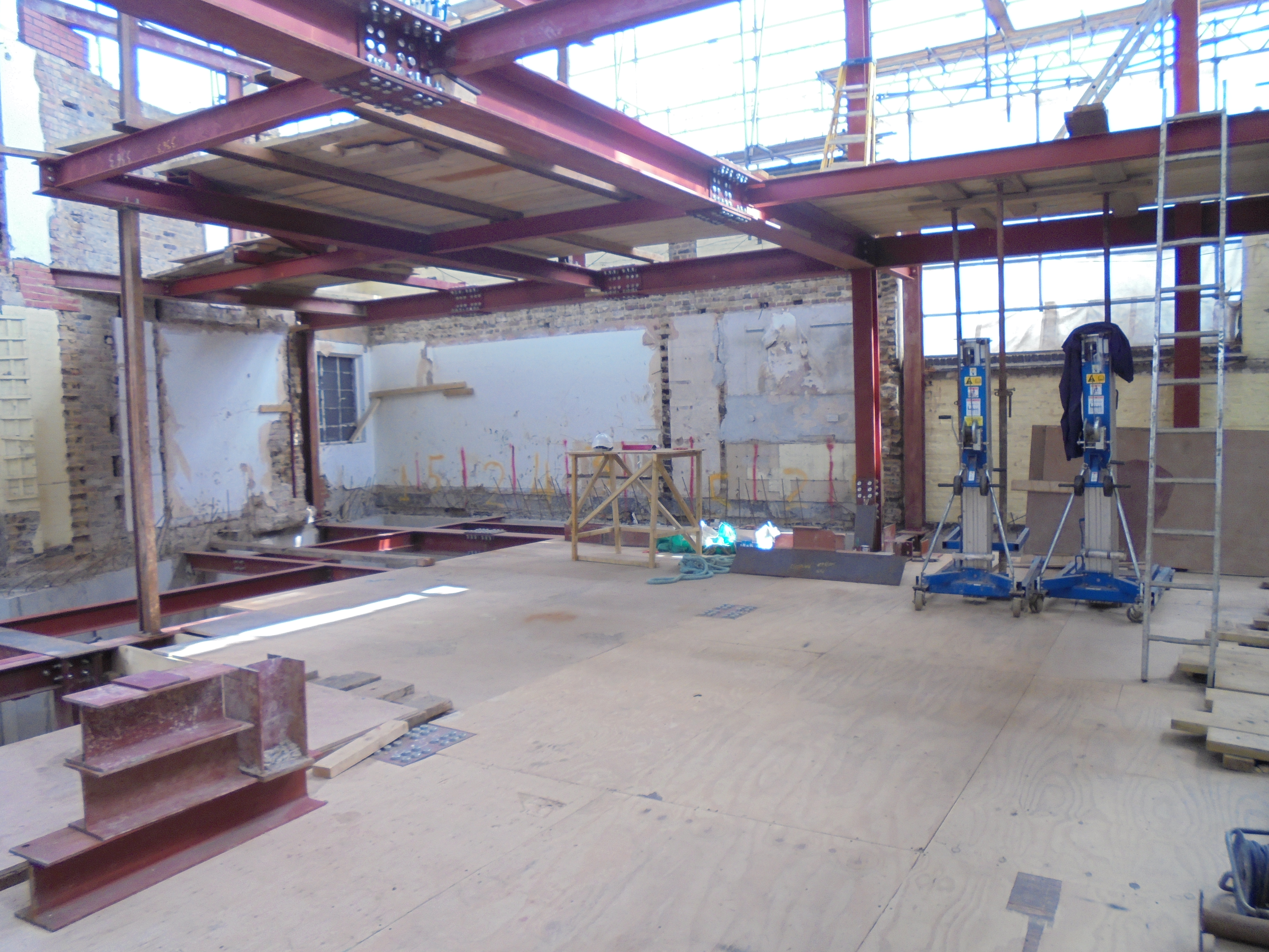 Steel frame ground floor