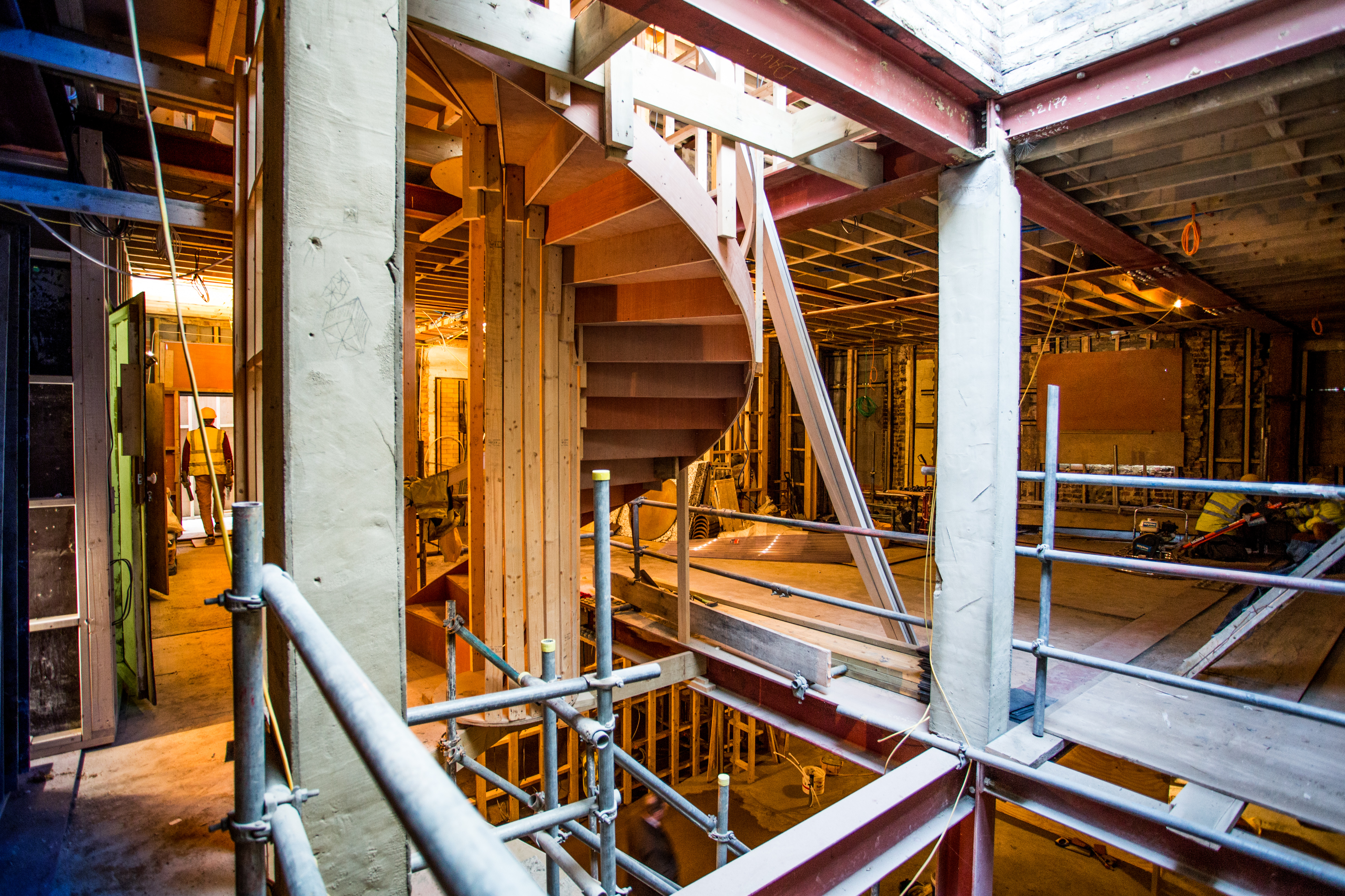 Internal staircase steel frame